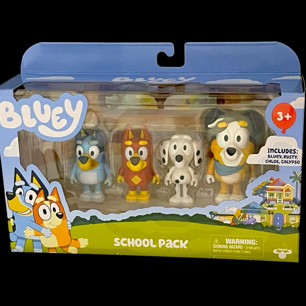 Bluey School Friends - Chloe, Calypso, Rusty and Bluey